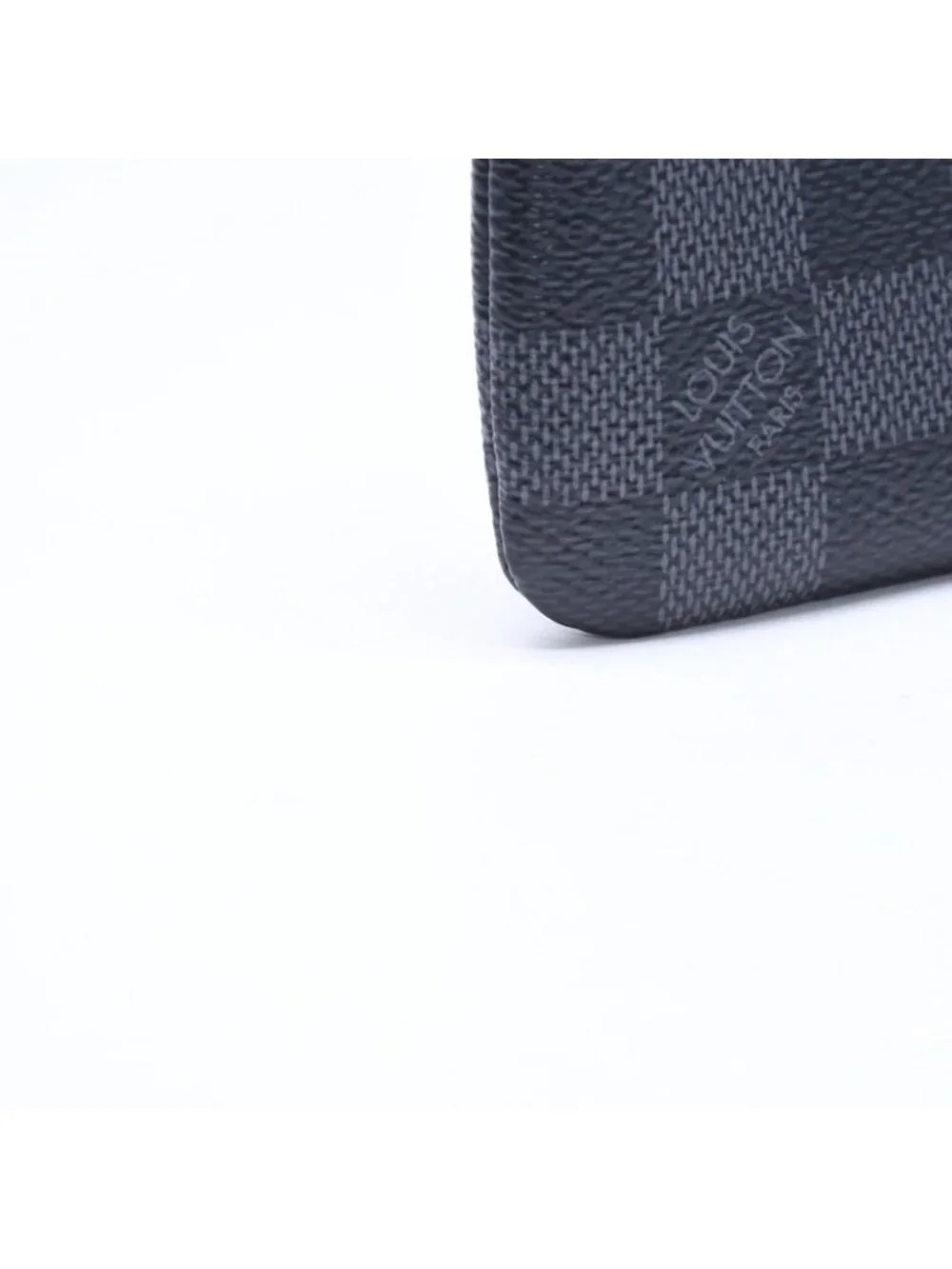 Louis Vuitton Pochette Cles Coin Purse Damier Graphite Canvas Black Gray Silver